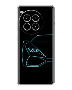 Чохол для OnePlus Ace 3 Pro з картинкою «Блакитний силует Lamborghini» Чохол для OnePlus Ace 3 Pro з картинкою «Блакитний силует Lamborghini»
