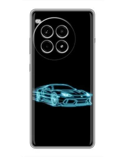 Чохол для OnePlus Ace 3 Pro з картинкою «Неоновий контур Lamborghini»