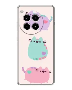 Чехол для OnePlus Ace 3 Pro с картинкой «Pusheen трио» Чехол для OnePlus Ace 3 Pro с картинкой «Pusheen трио»