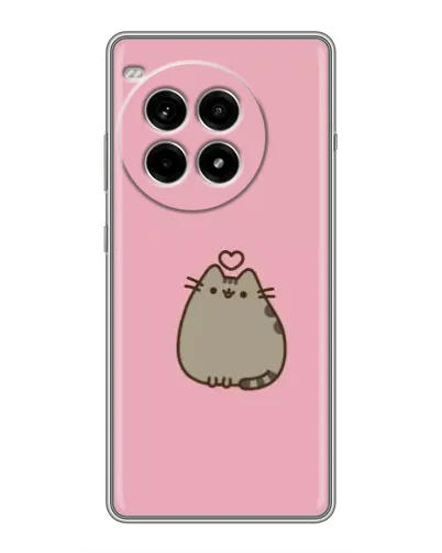 Чехол для OnePlus Ace 3 Pro с картинкой «Pusheen сердце»