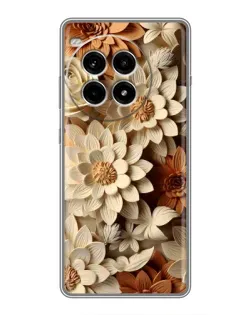 Чохол для OnePlus Ace 3 Pro з картинкою «Бежевий флористичний декор» Чохол для OnePlus Ace 3 Pro з картинкою «Бежевий флористичний декор»