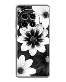 Чохол для OnePlus Ace 3 Pro з картинкою «Монохромні айстри» Чохол для OnePlus Ace 3 Pro з картинкою «Монохромні айстри»