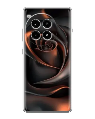 Чохол для OnePlus Ace 3 Pro з картинкою «Шовкова чорна троянда»
