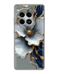 Чохол для OnePlus Ace 3 Pro з картинкою «Біла квітка та золотий флюїд» Чохол для OnePlus Ace 3 Pro з картинкою «Біла квітка та золотий флюїд»