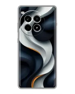 Чохол для OnePlus Ace 3 Pro з картинкою «Об'ємні чорно-білі стрічки» Чохол для OnePlus Ace 3 Pro з картинкою «Об'ємні чорно-білі стрічки»