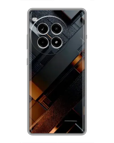 Чехол для OnePlus Ace 3 Pro с картинкой «Черные геометрические блоки»