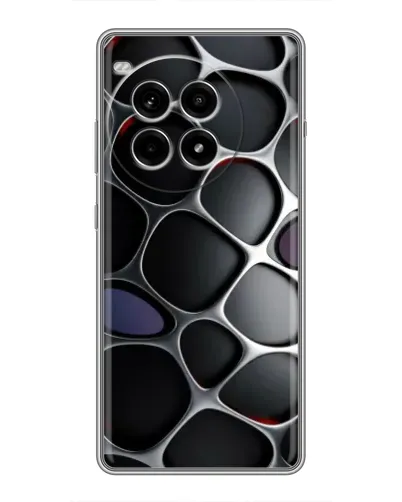 Чехол для OnePlus Ace 3 Pro с картинкой «Объемная темная решетка»