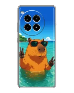 Чехол для OnePlus Ace 3 Pro с картинкой «Морская капибара»
