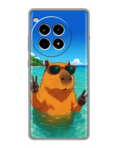 Чехол для OnePlus Ace 3 Pro с картинкой «Морская капибара»