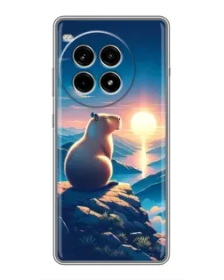 Чехол для OnePlus Ace 3 Pro с картинкой «Закат солнца с капибарой»