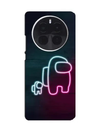 Чехол для OnePlus Ace 5 Pro с картинкой «Among Us неон-арт»