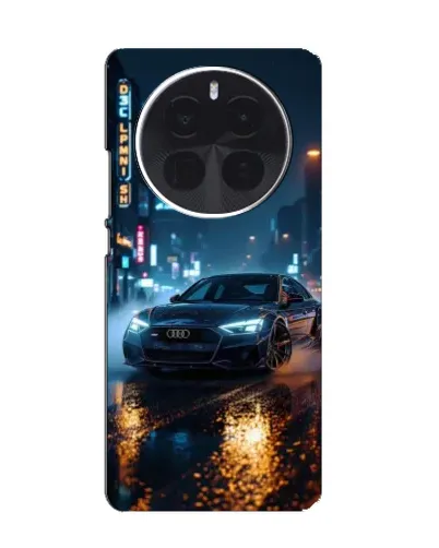 Чехол для OnePlus Ace 5 Pro с картинкой «Ночной город и Audi»