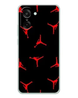Чохол для OnePlus Ace 5 Racing з картинкою «Jordan Red Pattern»