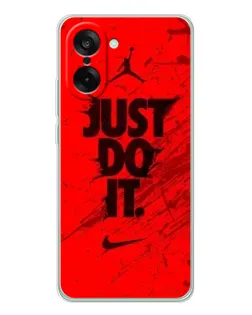 Чехол для OnePlus Ace 5 Racing с картинкой «Nike Just Do It» Чехол для OnePlus Ace 5 Racing с картинкой «Nike Just Do It»