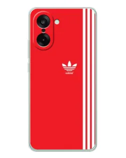 Чехол для OnePlus Ace 5 Racing с картинкой «Красный минимализм Adidas»