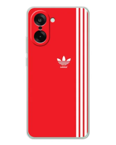 Чехол для OnePlus Ace 5 Racing с картинкой «Красный минимализм Adidas»