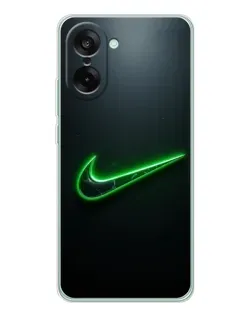 Чохол для OnePlus Ace 5 Racing з картинкою «Неоновий контур Nike»