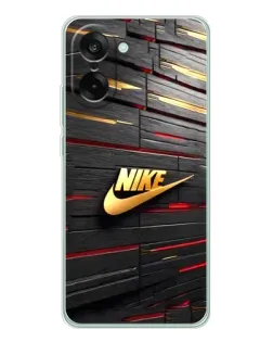 Чехол для OnePlus Ace 5 Racing с картинкой «Золотой Nike на металле»