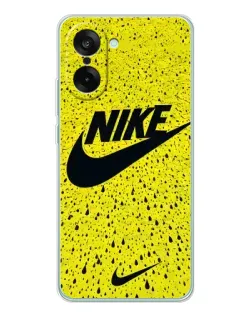 Чехол для OnePlus Ace 5 Racing с картинкой «Желтый текстурный Nike»