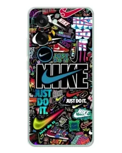 Чехол для OnePlus Ace 5 Racing с картинкой «Яркий коллаж Nike»