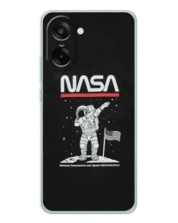 Чехол для OnePlus Ace 5 Racing с картинкой «NASA — шагаем по Луне»