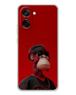 Чохол для OnePlus Ace 5 Racing з картинкою «Bored Ape в червоному»