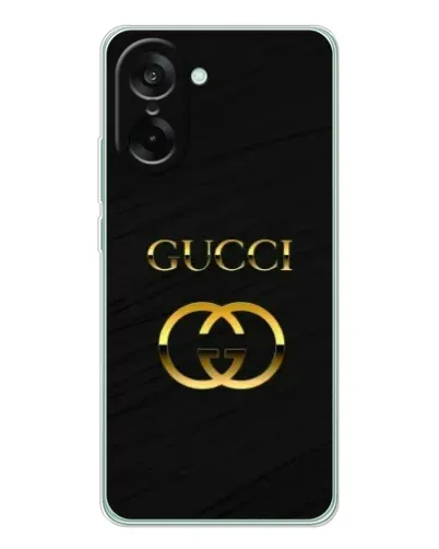 Чехол для OnePlus Ace 5 Racing с картинкой «Золотой логотип Gucci»