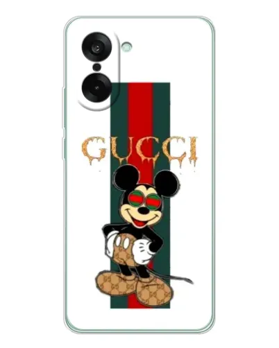Чехол для OnePlus Ace 5 Racing с картинкой «Микки Маус Gucci — полосы»