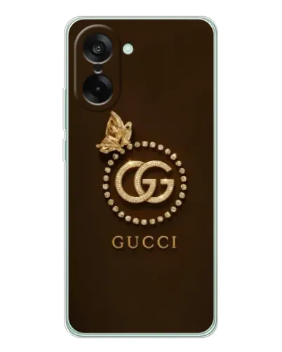 Чехол для OnePlus Ace 5 Racing с картинкой «Gucci — золотая бабочка»