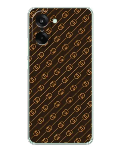 Чехол для OnePlus Ace 5 Racing с картинкой «Gucci — золотые диагонали»