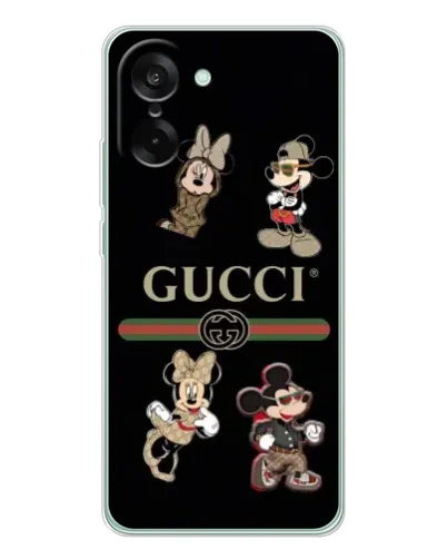Чехол для OnePlus Ace 5 Racing с картинкой «Gucci — герои Disney и монограмма» Чехол для OnePlus Ace 5 Racing с картинкой «Gucci — герои Disney и монограмма»