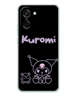 Чохол для OnePlus Ace 5 Racing з картинкою «Kuromi — чорний мінімалізм»