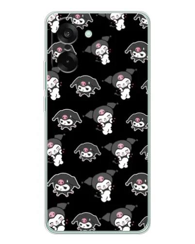 Чехол для OnePlus Ace 5 Racing с картинкой «Черный паттерн Kuromi»
