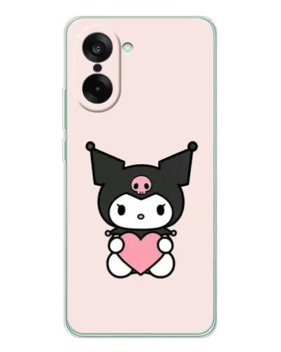 Чехол для OnePlus Ace 5 Racing с картинкой «Kuromi и сердце»