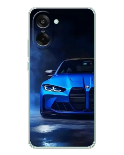 Чехол для OnePlus Ace 5 Racing с картинкой «Голубая BMW M4» Чехол для OnePlus Ace 5 Racing с картинкой «Голубая BMW M4»
