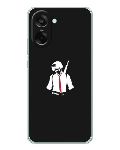 Чехол для OnePlus Ace 5 Racing с картинкой «PUBG — силуэт воина» Чехол для OnePlus Ace 5 Racing с картинкой «PUBG — силуэт воина»