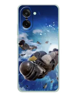 Чохол для OnePlus Ace 5 Racing з картинкою «Десант PUBG — стрибок»