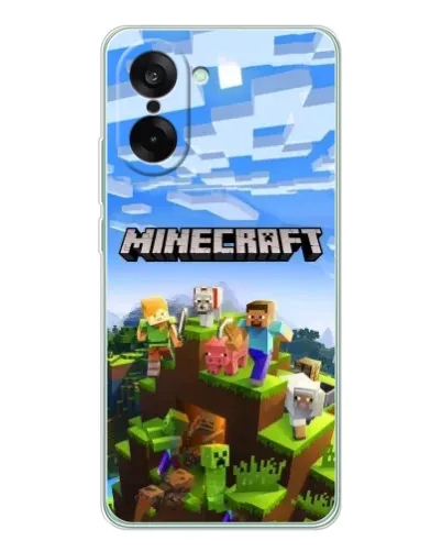 Чехол для OnePlus Ace 5 Racing с картинкой «Minecraft классический мир»