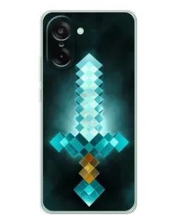 Чехол для OnePlus Ace 5 Racing с картинкой «Алмазный меч неон»