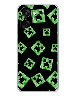 Чехол для OnePlus Ace 5 Racing с картинкой «Паттерн с криперами»