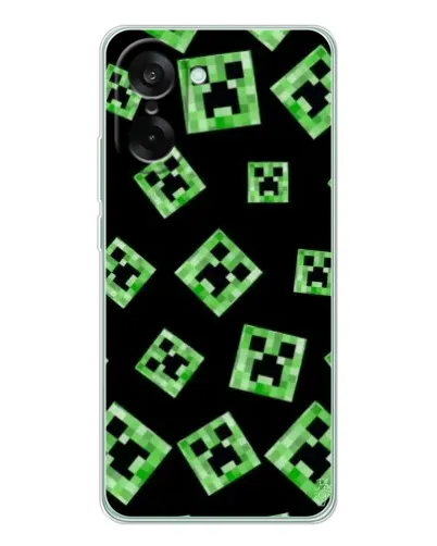 Чехол для OnePlus Ace 5 Racing с картинкой «Паттерн с криперами»