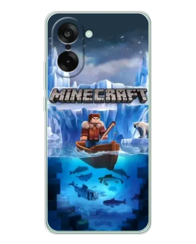 Чехол для OnePlus Ace 5 Racing с картинкой «Minecraft ледяной мир»