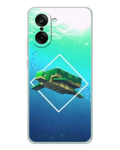 Чехол для OnePlus Ace 5 Racing с картинкой «Черепаха Minecraft» Чехол для OnePlus Ace 5 Racing с картинкой «Черепаха Minecraft»