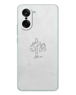Чехол для OnePlus Ace 5 Racing с картинкой «Иоанна 3:16 Крест» Чехол для OnePlus Ace 5 Racing с картинкой «Иоанна 3:16 Крест»