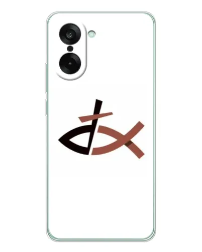 Чехол для OnePlus Ace 5 Racing с картинкой «Рыба и крест» Чехол для OnePlus Ace 5 Racing с картинкой «Рыба и крест»