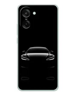 Чохол для OnePlus Ace 5 Racing з картинкою «Силует Tesla Night»