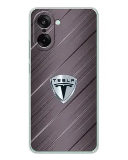 Чехол для OnePlus Ace 5 Racing с картинкой «Металлическая текстура Tesla»