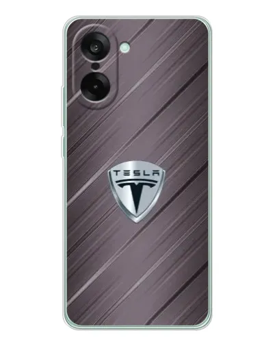 Чехол для OnePlus Ace 5 Racing с картинкой «Металлическая текстура Tesla»