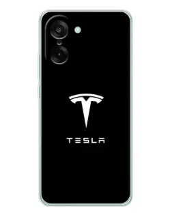 Чехол для OnePlus Ace 5 Racing с картинкой «Tesla White Logo»