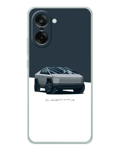 Чехол для OnePlus Ace 5 Racing с картинкой «Серебристый Cybertruck Tesla»